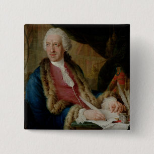 Bóton Quadrado 5.08cm Retrato de um cavalheiro, 1767