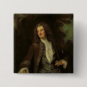 Bóton Quadrado 5.08cm Retrato de um cavalheiro, ou retrato de Jean