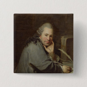 Bóton Quadrado 5.08cm Retrato de um escritor, 1772