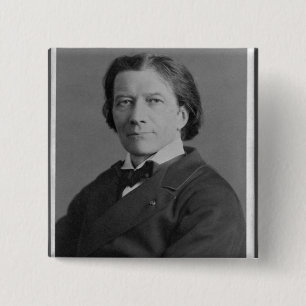 Bóton Quadrado 5.08cm Retrato de Victorien Sardou