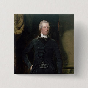 Bóton Quadrado 5.08cm Retrato de William Pitt o mais novo