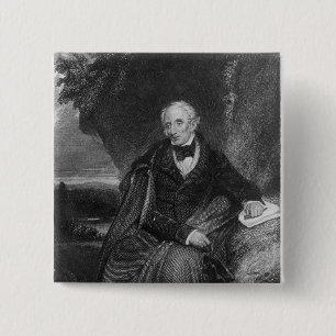 Bóton Quadrado 5.08cm Retrato de William Wordsworth