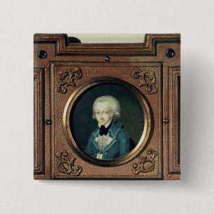 Bóton Quadrado 5.08cm Retrato de Wolfgang Amadeus Mozart, 1773
