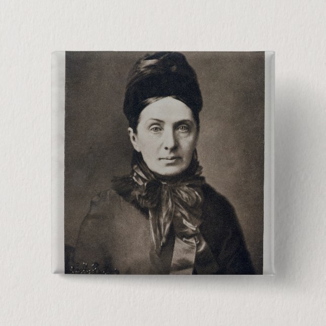 Bóton Quadrado 5.08cm Retrato do Bishop do pássaro de Isabella (Frente)