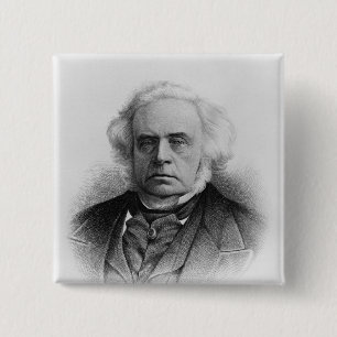Bóton Quadrado 5.08cm Retrato do John honorável adequado brilhante