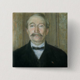 Bóton Quadrado 5.08cm Retrato do patriarca (pastel no papel)