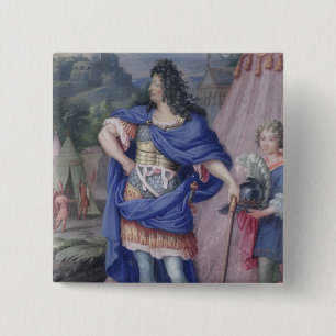 Bóton Quadrado 5.08cm Retrato do rei de Louis XIV de France