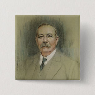 Bóton Quadrado 5.08cm Retrato do senhor Arthur Conan Doyle