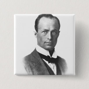 Bóton Quadrado 5.08cm Retrato do senhor Douglas Mawson