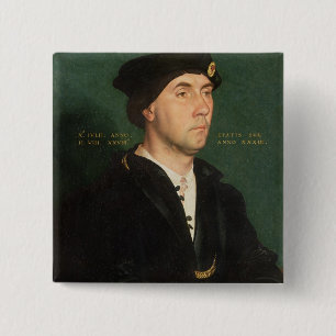 Bóton Quadrado 5.08cm Retrato do senhor Richard Southwell (1504-64) 1536