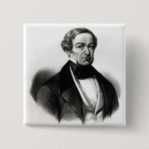 Bóton Quadrado 5.08cm Retrato do senhor Robert Peel