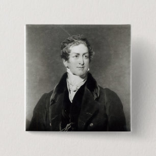 Bóton Quadrado 5.08cm Retrato do senhor Robert Peel