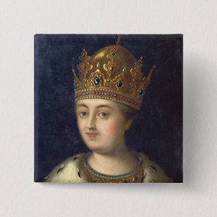 Bóton Quadrado 5.08cm Retrato do Sophia regente, 1772