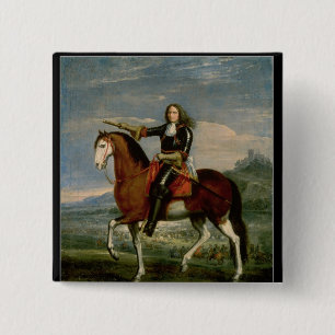 Bóton Quadrado 5.08cm Retrato equestre