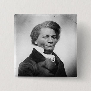 Bóton Quadrado 5.08cm Retrato Frederick Douglass ~ 1847