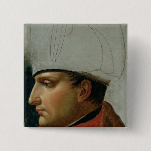 Bóton Quadrado 5.08cm Retrato inacabado de Napoleon mim