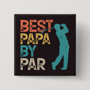 Bóton Quadrado 5.08cm Retrocetro Golfer - Melhor Papa Por Par