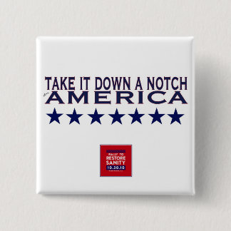 Bóton Quadrado 5.08cm Reunião para restaurar a sanidade--Tome-a abaixo