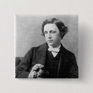Bóton Quadrado 5.08cm Reverendo Charles L. Dodgson 1863