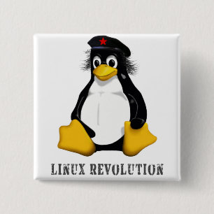 Bóton Quadrado 5.08cm Revolução de Linux