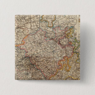 Bóton Quadrado 5.08cm Rhenish Prussia, Westphalia, Hesse Nassau