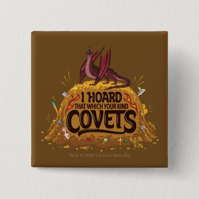 Bóton Quadrado 5.08cm RICK E MORTY™| Balthromaw's Hoard (Frente)