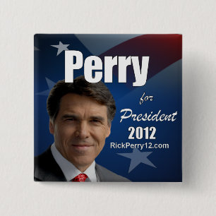 Bóton Quadrado 5.08cm Rick Perry 2012
