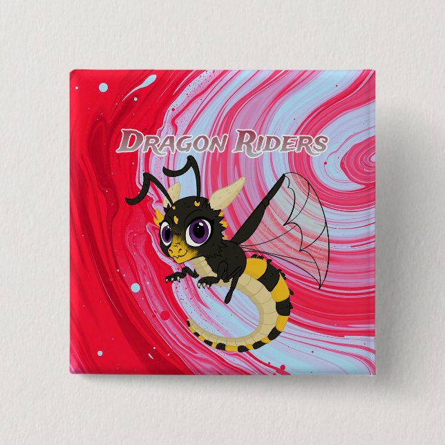 Bóton Quadrado 5.08cm Rider Button (Frente)