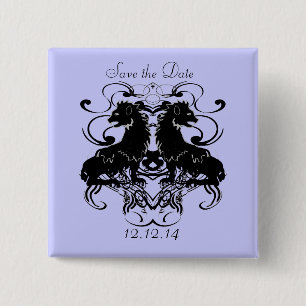 Bóton Quadrado 5.08cm Rielaboração de Leões Vintage com Sujeiras