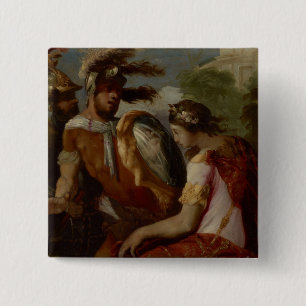 Bóton Quadrado 5.08cm Rinaldo e o Espelho-Protetor, c.1650-55