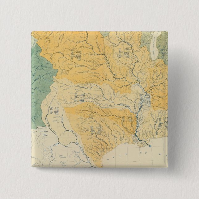 Bóton Quadrado 5.08cm River Systems nos EUA (Frente)