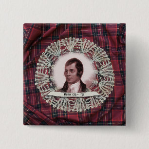 Bóton Quadrado 5.08cm Robbie Burns Highland pin quadrado