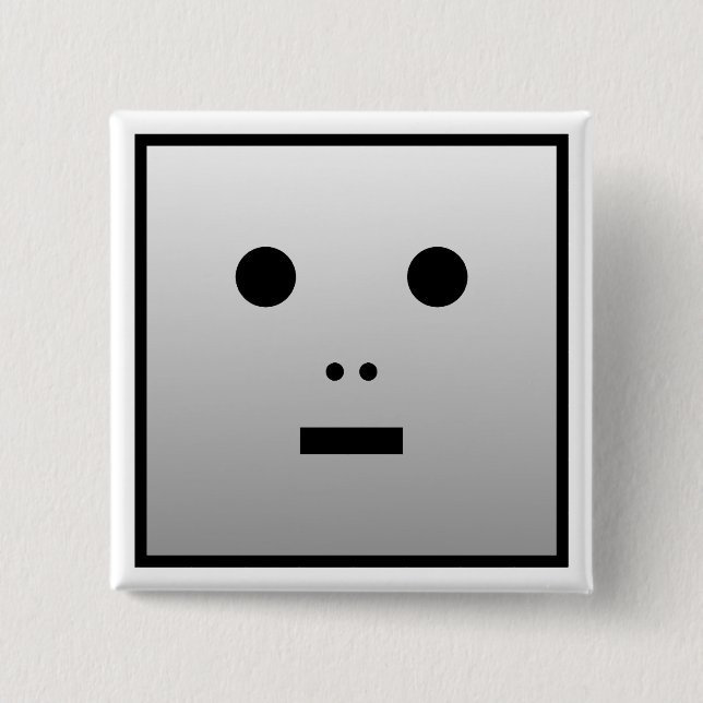 Bóton Quadrado 5.08cm Robô anônimo (Frente)