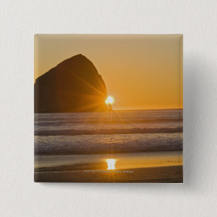 Bóton Quadrado 5.08cm Rocha do Sunburst e do monte de feno no cabo