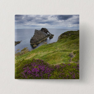 Bóton Quadrado 5.08cm Rocha do violino do arco, Portknockie, Scotland