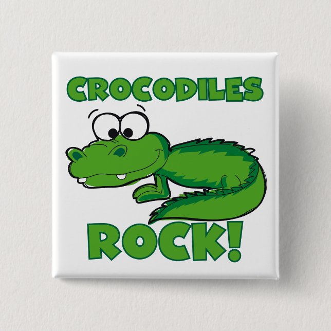 Bóton Quadrado 5.08cm Rocha dos crocodilos (Frente)