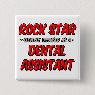 Bóton Quadrado 5.08cm Rock Star... Assistente dentário