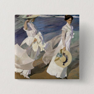 Bóton Quadrado 5.08cm Rolando ao longo da costa, 1909