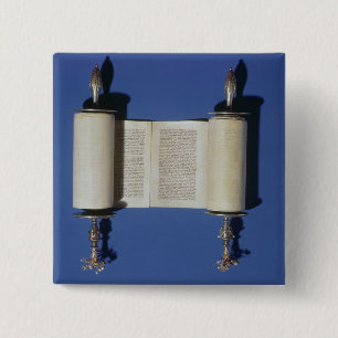 Bóton Quadrado 5.08cm Rolo diminuto de Torah, 1765