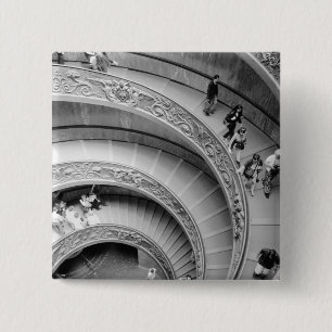 Bóton Quadrado 5.08cm Roma Itália, Escadaria do Vaticano 2