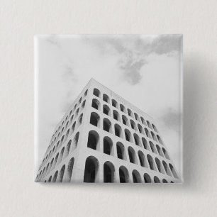 Bóton Quadrado 5.08cm Roma Itália, EUR Palazzo del Lavoro