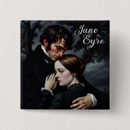 Bóton Quadrado 5.08cm Romântica Jane Eyre e Edward Rochester