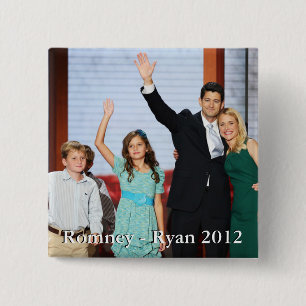 Bóton Quadrado 5.08cm Romney-Ryan 2012!!!