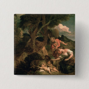 Bóton Quadrado 5.08cm Romulus e Remus