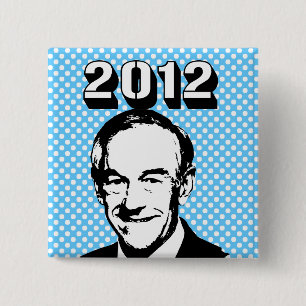 Bóton Quadrado 5.08cm Ron Paul 2012