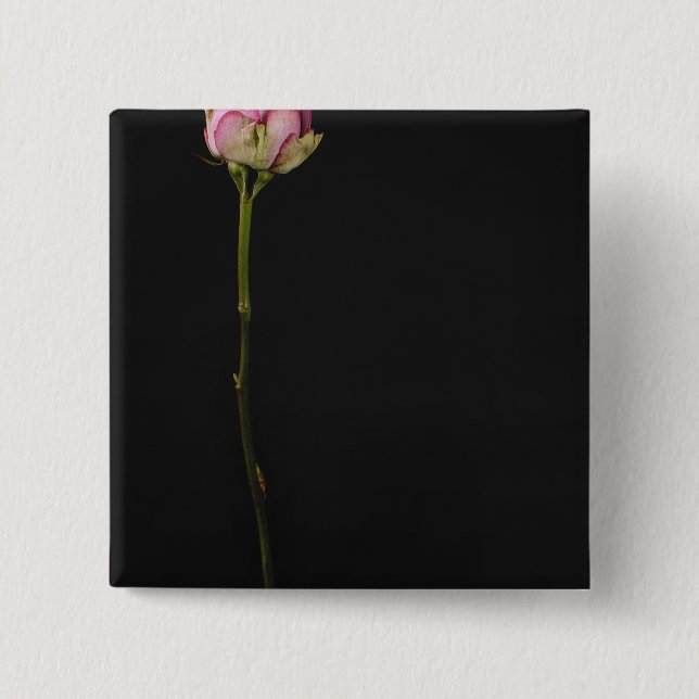 Bóton Quadrado 5.08cm Rosa 3 do rosa (Frente)