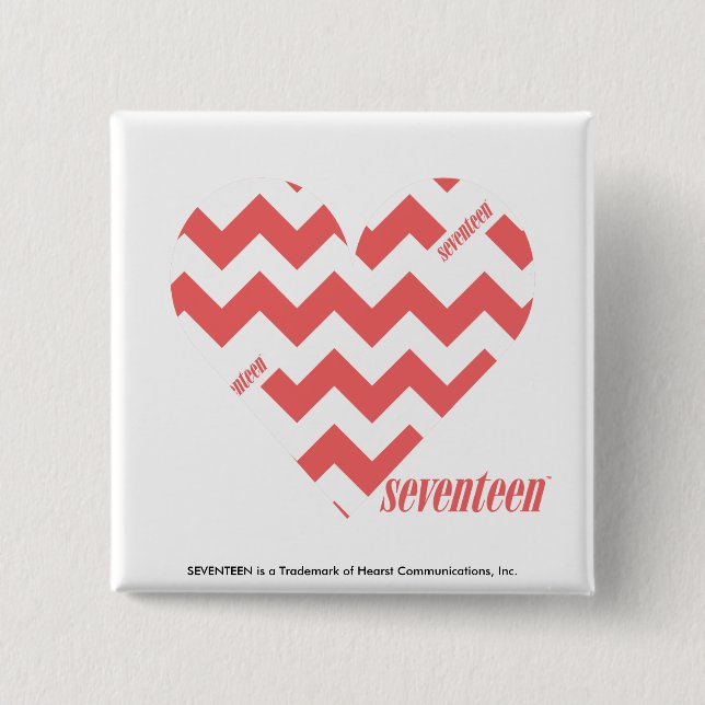 Bóton Quadrado 5.08cm Rosa 3 do ziguezague (Frente)