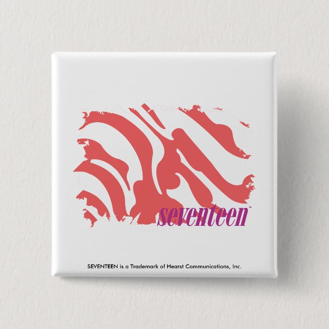 Bóton Quadrado 5.08cm Rosa 4 da zebra (Frente)