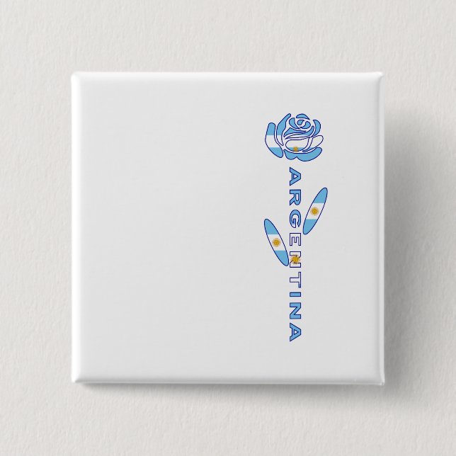 Bóton Quadrado 5.08cm Rosa argentino (Frente)