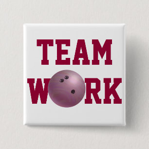 Bóton Quadrado 5.08cm Rosa bola de boliche